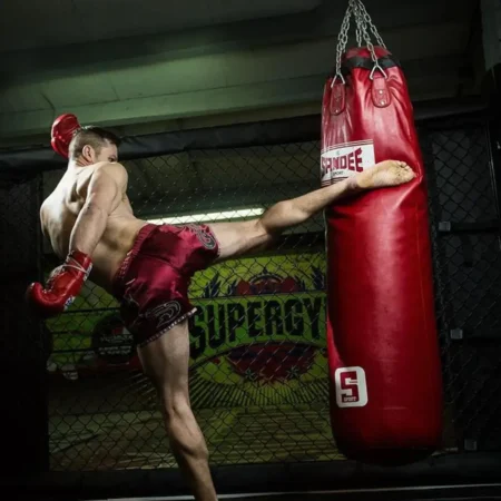Sandee Sport- Synthetic leather 5FT Punch Bag-Red